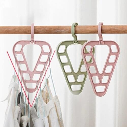 1/2pcs Household 9 Hole Support Hangers For Clothes Drying Rack Multifunction Plastic Clothes Rack Drying Hanger Storage Hangers