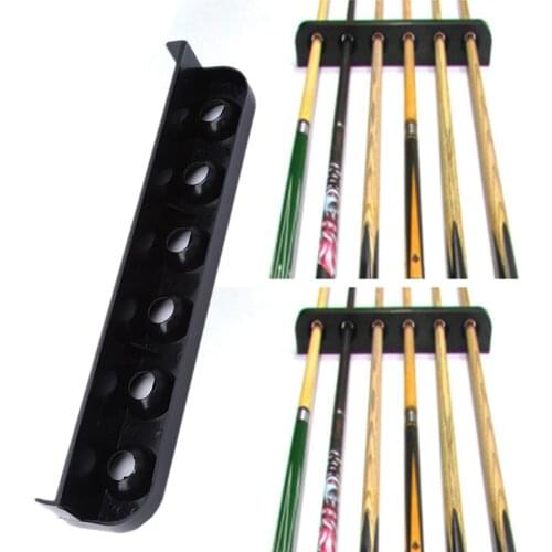 High Quality 1 Pair Plastic Billiards Pool Snooker Cue Stick Rack Holder 6 Holes Billiard Accessories Cue Rack