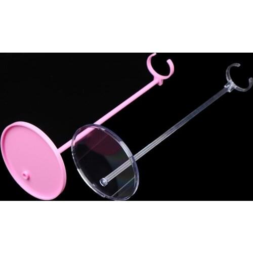 1pc Transparent Clear Pink Color Dolls Toy Stand Support for Dolls Girls Prop Up Model Display Holder Kid Toys