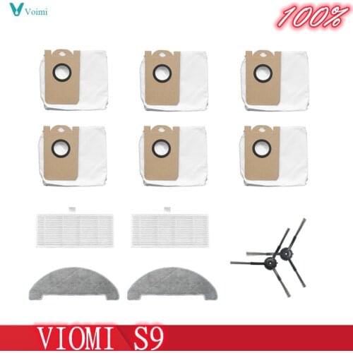100% high quality fit Xiaomi VIOMI S9 bag cleaner mop side brush high efficiency filter accessories