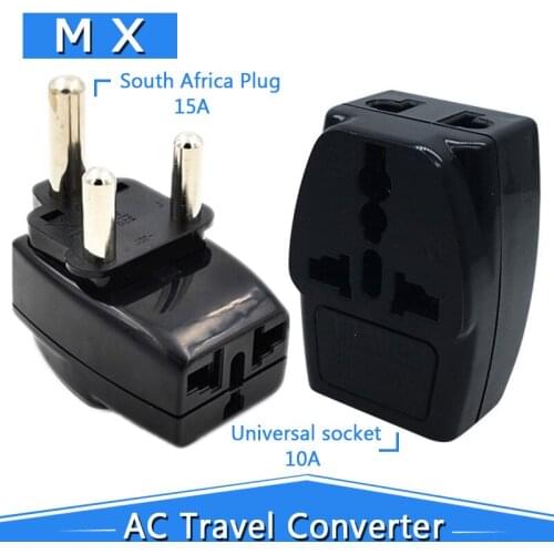 1to3 AC Splitter Power Socket UK / US / EU / AU to Large (Large) South Africa Three Pin Round Travel Power Adapter