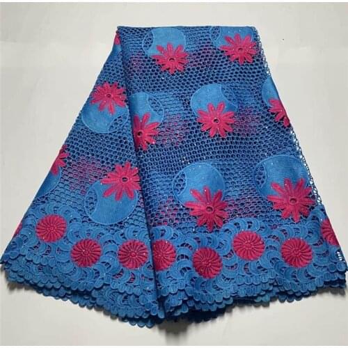 5 Yards African Cord Lace Fabric 2020 High Quality Holes Water Soluble Guipure Lace For Nigerian Wedding Party Dress! ZQFN1161