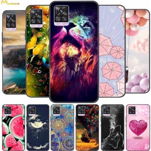 Black Bumper For Vivo V20 Pro Case Phone Cover Soft Silicone Coque For Vivo V20 2021 Back Case V 20 Lion TPU Funda VivoV20 V2040