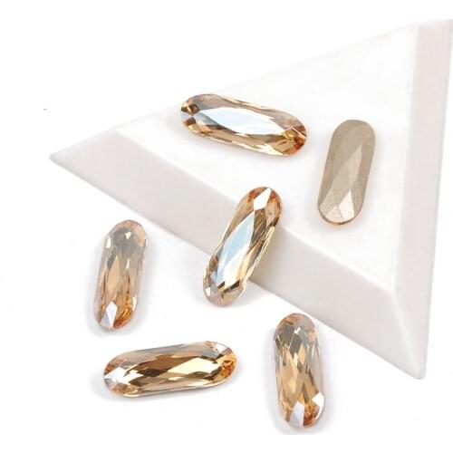 CTPA3bl Best Quality Fancy Stone GSHA Color Elongated Baguette Shape Rhinestone Beauty Glitter Stones Crystal Nail Appliques