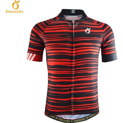 EMONDER 2021 Men Cycling Jersey Pro Team Road Bike MTB Short Sleeve Maillot Ciclismo Breathable Italy Antislip Sleeve Cuff