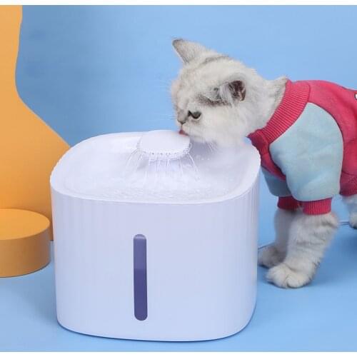 Fontaine à eau automatique 3L pour chat, avec robinet, distributeur d'eau pour chien, filtre Transparent, abreuvoir avec capteur