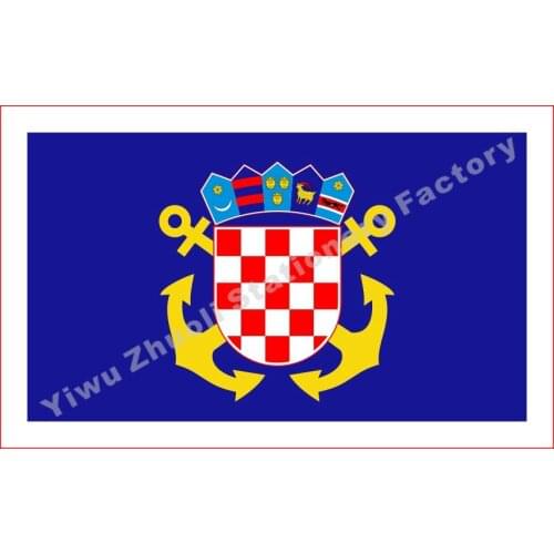 Croatia Naval Jack Flag 150X90cm (3x5FT) 120g 100D Office/Activity/parade/Festival/world cup/Home Decoration