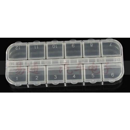 IC Capacitors resistors diodes LED 12 little box Universal Car Folding key storage box Sorting box