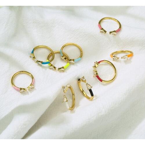 HECHENG,Female Zircon Ring ,Colorful Ring Wedding Jewelry ,Multicolor Fashion Circle Party Accessories