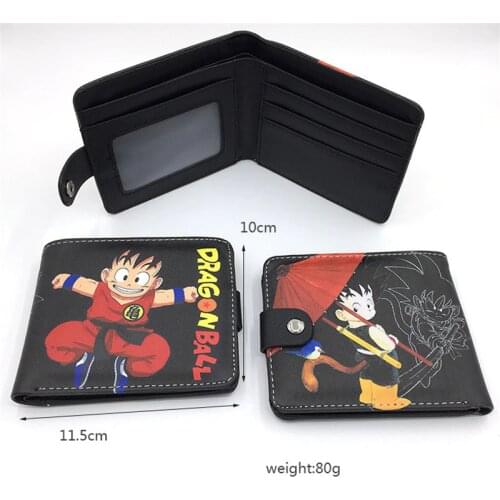2021 wu kong Buckle wallet dragball pu leather purse male female Slim wallet anime monkey king kids cion wallets