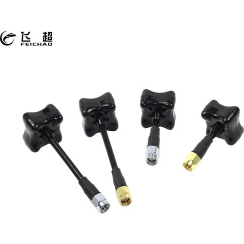FEICHAO Circular Polarized Triumph 5.8GHz FPV Antenna 85mm 55mm SMA RP-SMA Black for FPV Goggles for FPV RC Racing Drone Models