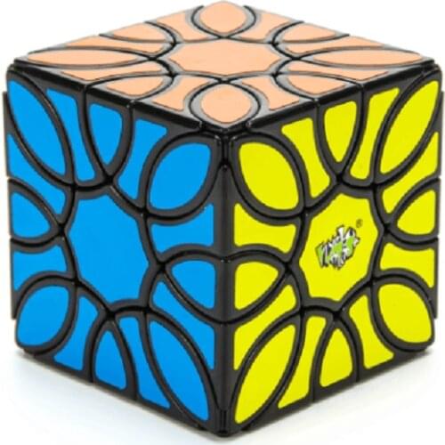 LanLan Sunflower Magic Cube 3x3 professional Black Stickers Cubo Magico Puzzle Game Sunflower Educational Toys For Kids