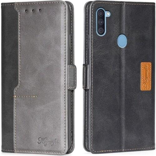 Fashion Wallet Case for Samsung Galaxy A11 EU Cover Leather Silicone Back Cover for Samsung A11 Flip Case Card Phone Pouch