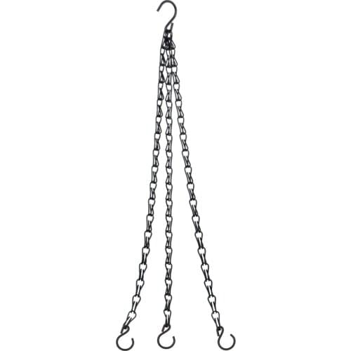 Decorative Hanging Chain Set Outdoor Flowerpot Plant Hook Black Iron Durable Pot Chains