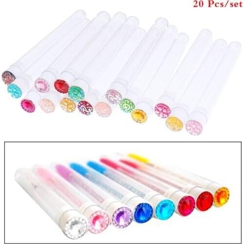 Reusable Eyebrow Brush Tube Disposable Eyelash Brush Eyebrow Brush Replaceable Dust-proof Sparkling Broken Diamond Makeup Brush