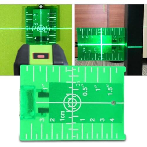 1PCS Laser Target Card Plate for Green Laser Level 10.5x7.5cm / 4.1x3inch Suitable for Line Lasers Reflective Magnetic Board