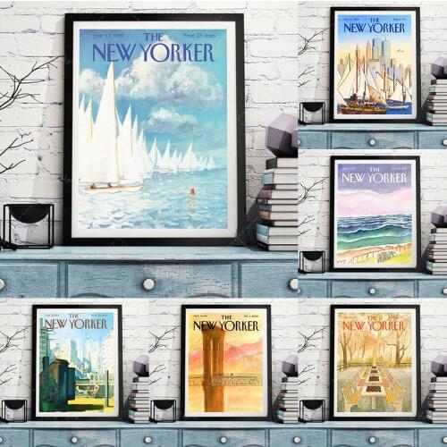 Poster and Prints Vintage The New Yorker 1988 July 18 Magazine Cover Canvas Painting Wall Art For Living Room Home Decor