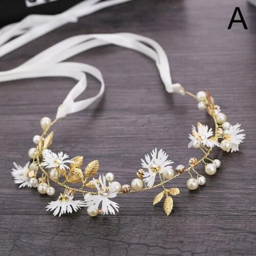 Simple Small Daisy Crystal Twisted Beads Handmade Headband Bridal Wedding Accessories Veil Hair Accessories