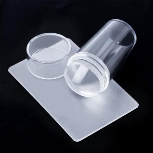 Clear Nail Silicone Stamper French Design Printing Transferring Template Nail Tools Manicure Accessory