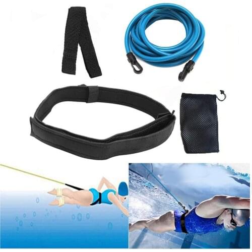 Swim Training Belts Swim Bungee Cords Resistance Bands Swim Tether Stationary Swimming Swim Harness Static Swimming Belt Set