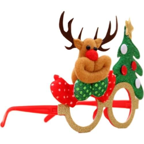 Christmas Glasses Frame Creative Stage Performance Glasses Christmas Decoration Accessories Adult Kids Christmas Glasses