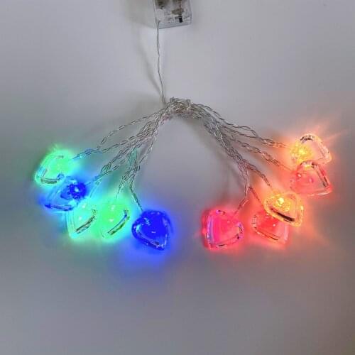 Christmas Gift String Fairy Lights Heart-shaped Led Garland for Merry Christmas New Year Gifts Christmas Decorations