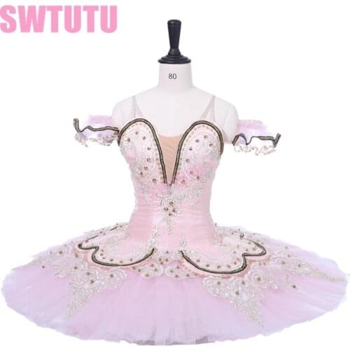 Pink Child Nutcracker Pancake Tutu Costume Women Adult Professional Ballet Tutu Stage Costume Pancake BT9044B