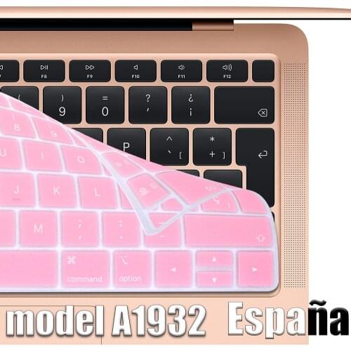 With Spanish keyboard cover protector for macbook Air 13 A1932 13.3 Keyboard case in Spain version Keyboard protective film EU