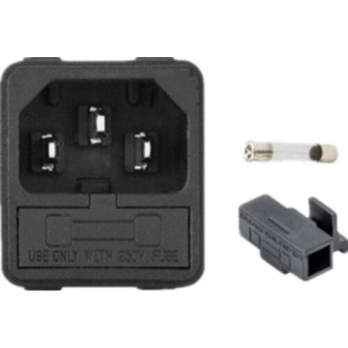 With 10A fuse ! power socket 10A 250V ac 3 Terminal Power Socket with Fuse Holder Connector