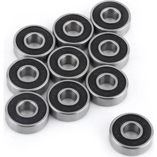 10Pcs/set 608 2RS Ball Bearing ABEC-5 8 x 22 x 7 mm Deep Groove Steel Sealed Ball Bearings 608RS 608-2RS 608rs Bearing 8x22x7mm
