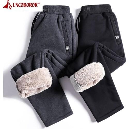 2021 Winter Warm Fleece Jogging Pants Men Casual Slim Fit Trousers Thicken Lamb Velvet Sweatpants Plus Size 8XL Male Streetwear