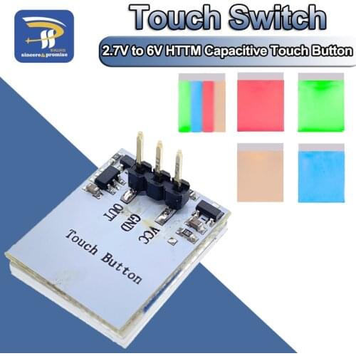 Blue Red Green Yellow Colorful Color Capacitive Touch Switch Button RGB Module 2.7V to 6V Anti-jamming Is Strong HTTM Series