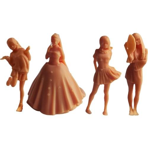 Resin 1:64 Figure Unpainted Street Scene Model People Miniature Gift