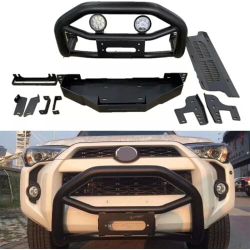 Fit for Toyota 4 Runner 2016 2017 2018 2019 off road car steel roll bar front full length tube winch bumper