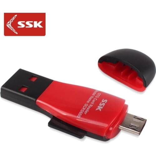 SSK SCRS600 TF OTG Card Reader For Micro sd card Cellphones computers dual-use Adapter Suitable for Android PC tablets