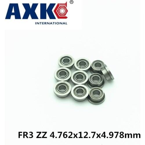 10pcs/lot Fr3zz Fr3 Zz 4.762x12.7x4.978mm High Precision Miniature Flange Bearing Deep Groove Ball Bearing Brand New