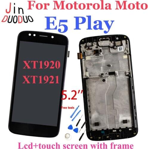 For Motorola Moto E5 Play LCD Display Touch Screen Assembly With Frame For Moto E5play XT1920 XT1921 Lcd Replacement