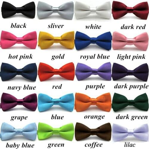 1pc/lot New Boys Girls School Fashion Bow tie For Kids Bowtie Solid Candy Colorful Baby Butterfly Cravat Gravata