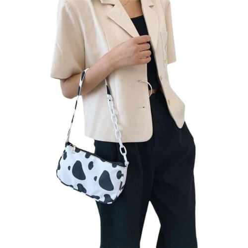 2021 Female Shoulder Bag, Milk Cow Zebra Striped Multipurpose Handbag Single-Shoulder Bag for Women