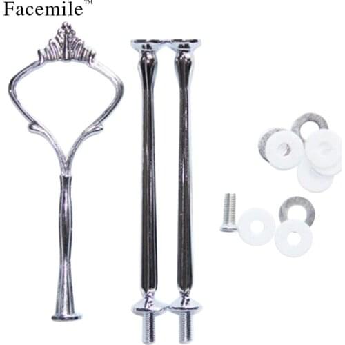 3 Tier Cake Plate Stand Handle Crown Fitting Hardware Metal Rod Party Tool Only Handle