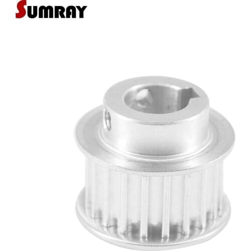 SUMRAY 5M 19T Timing Pulley 8/10/12/14/15mm bore keyway diameter 3/4/5mm 16/21mm width Aluminium Motor Pulley for CNC Machine