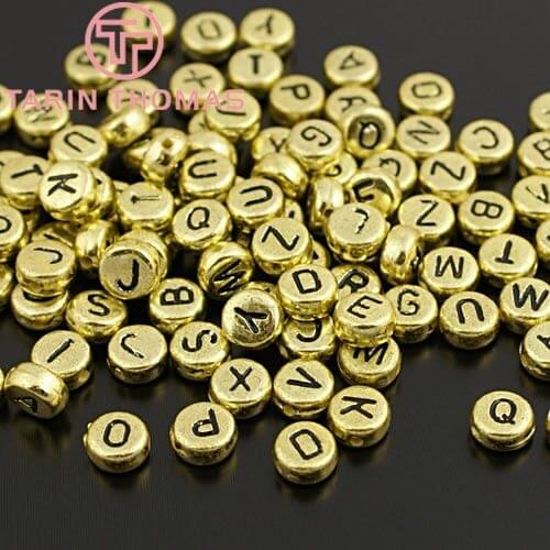50g,about 360PCS 7*3.8MM Acrylic Alphabet Letter A Bracelets Beads Diy Jewelry Findings Accessories wholesale