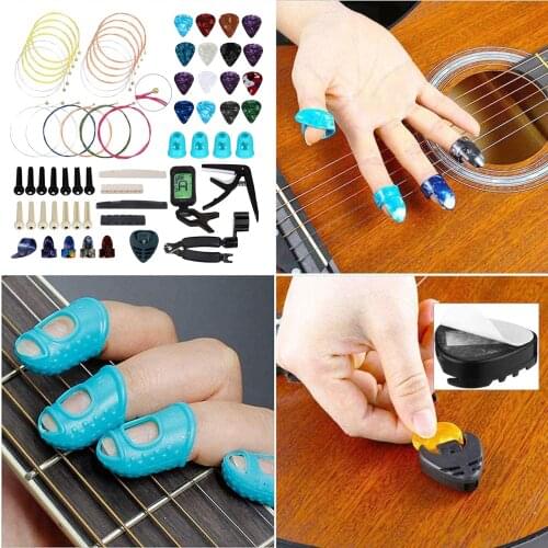 66pcs Guitar Bridge Pins String Pegs, Picks Bridge One Pin Puller Guitar Accessories Kit for Guitar Partial Kits Replacement