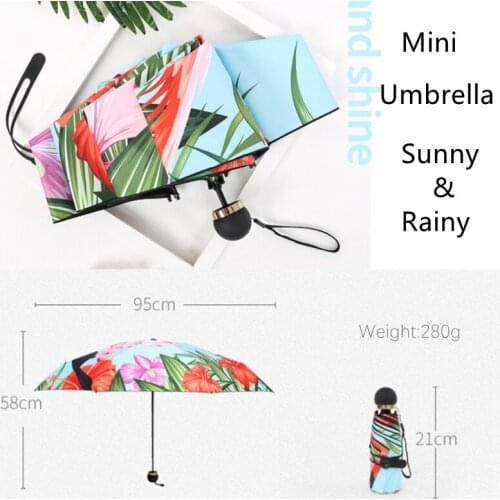 8 Ribs Pocket Mini Umbrella Anti UV Paraguas Sun Umbrella Rain Windproof Light Folding Portable Umbrellas for Women Men Children