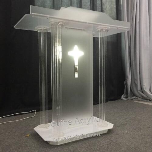 GUIHEYUN Speech Church Podium Acrylic Lectern Pulpit Event Wedding Prayer Plexiglass