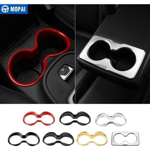 MOPAI Car Cup Holder Decoration Frame Cover ABS Stickers for Jeep Cherokee 2014 Up Drink Holder Cover Car Accessories Styling