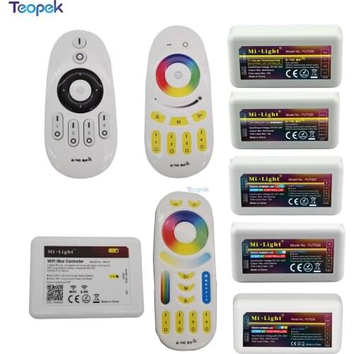 MiBoxer Wireless LED Controller 2.4G RF Remote Control / WiFi APP Control For single Color / RGBW / RGB / Dual White LED Strip