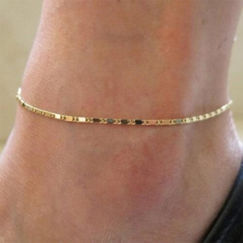 Women Fashion Men Silver Plated Shiny Chains Anklet For Women Girls Friend Foot Jewelry Leg Anklet