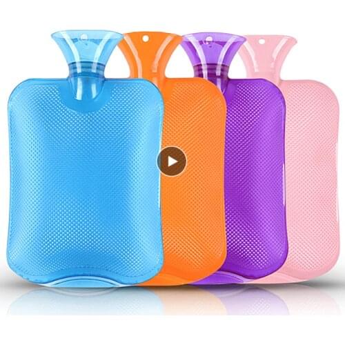 Hot Water Bottle 2000ML Rubber High Density Winter Hand Warmer Portable Thick Hot Water Bottle Girls Pocket Feet Hot Water Bag