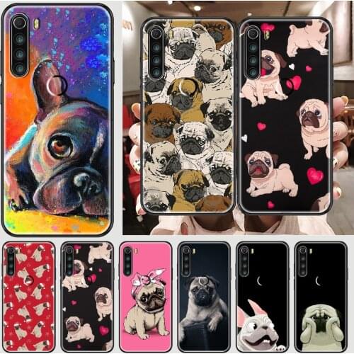 Pug Dog Cute Phone case For Xiaomi Redmi Note 7 7A 8 8T 9 9A 9S K30 Pro Ultra black luxury back soft cell cover painting prime